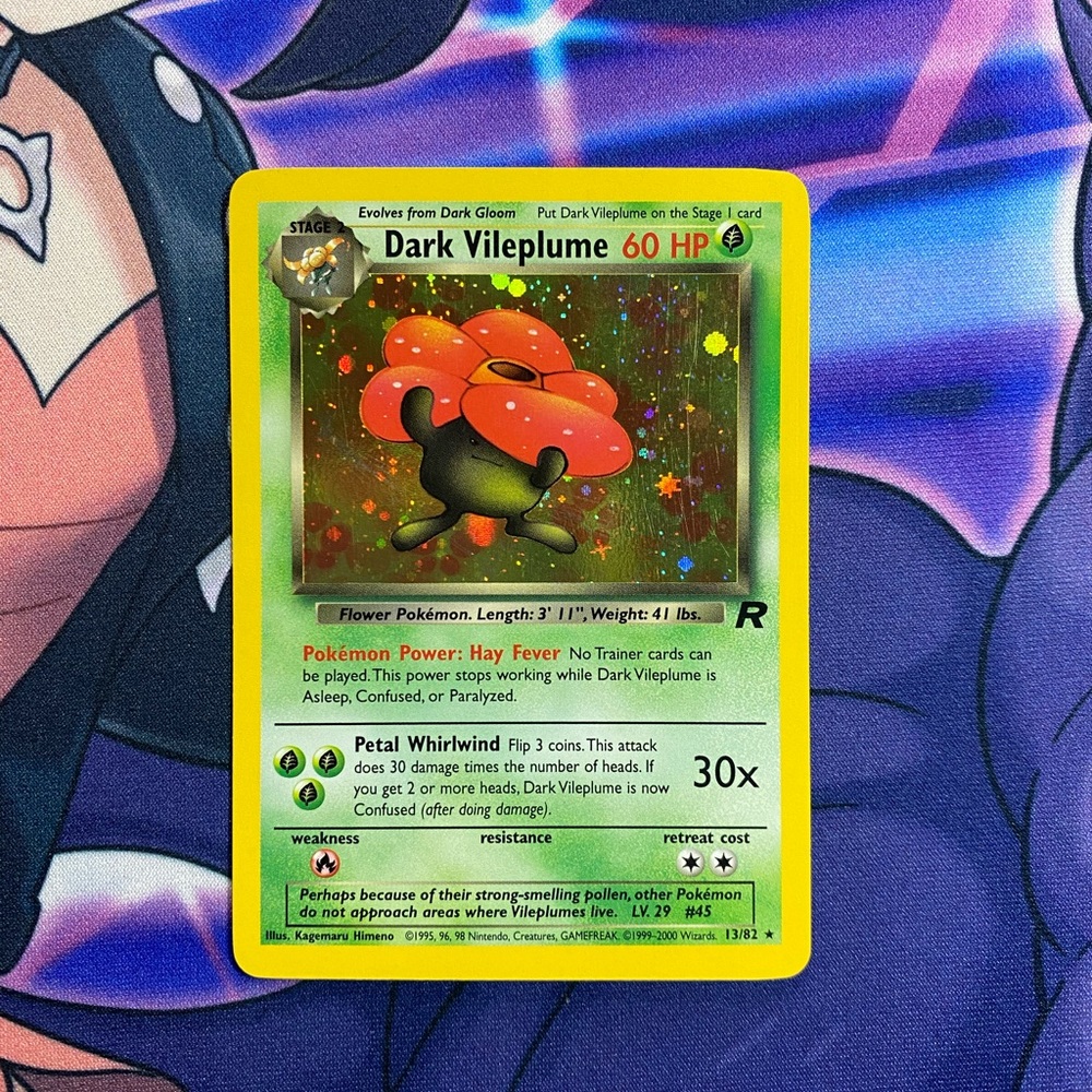 Dark vileplume holo team rocket Pokémon card